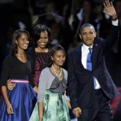 The Obama's at the 2012 election victory celebration